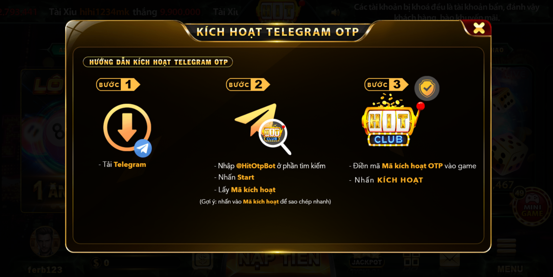 Hệ thống bảo mật an toàn HitClub